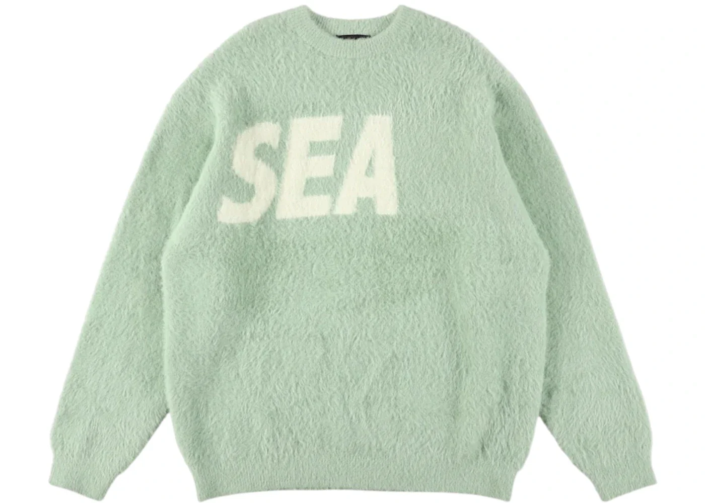 Wind and Sea Shaggy BIGSEA Knit Sweater Mint