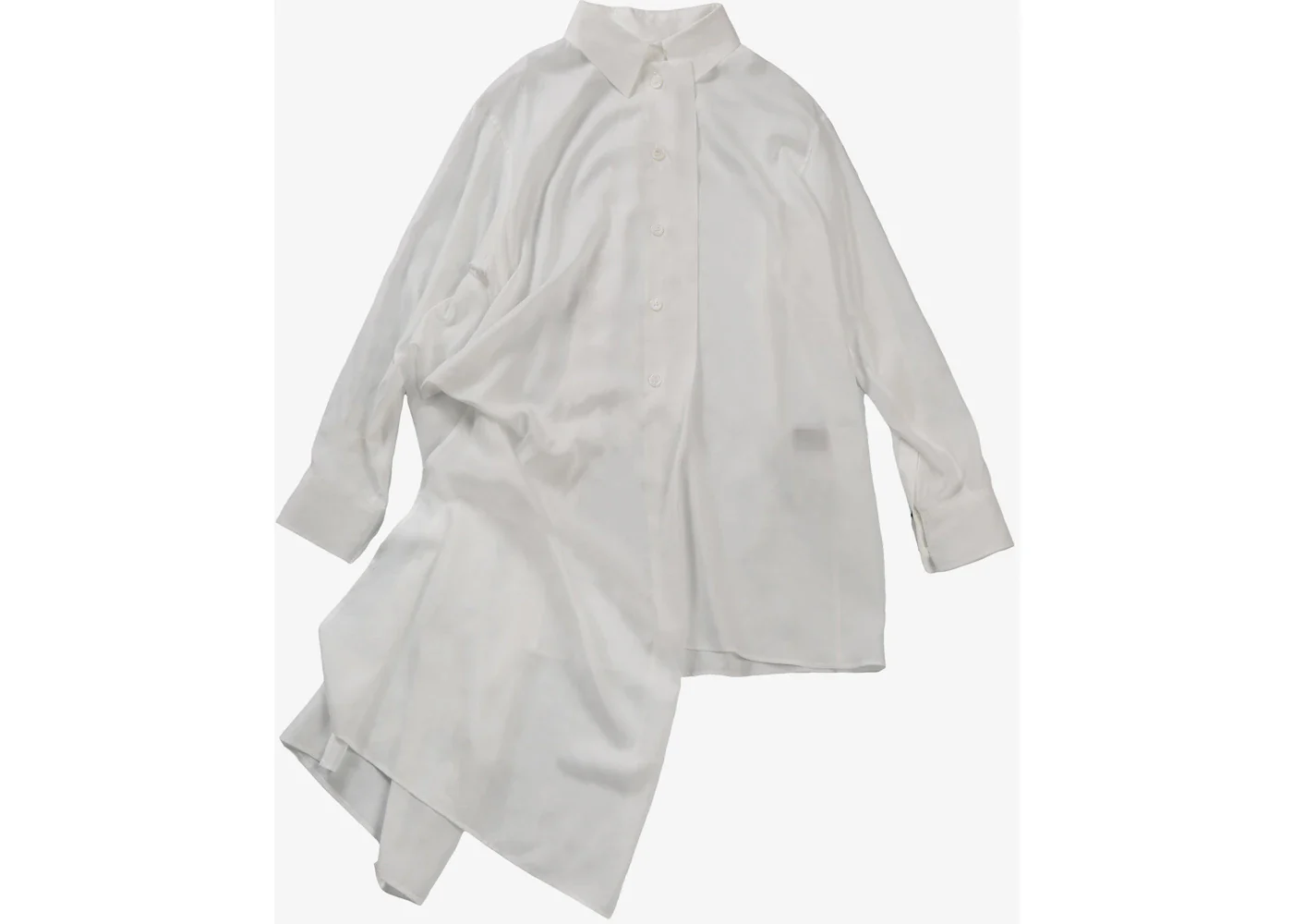 Yohji Yamamoto L Draped Blouse White
