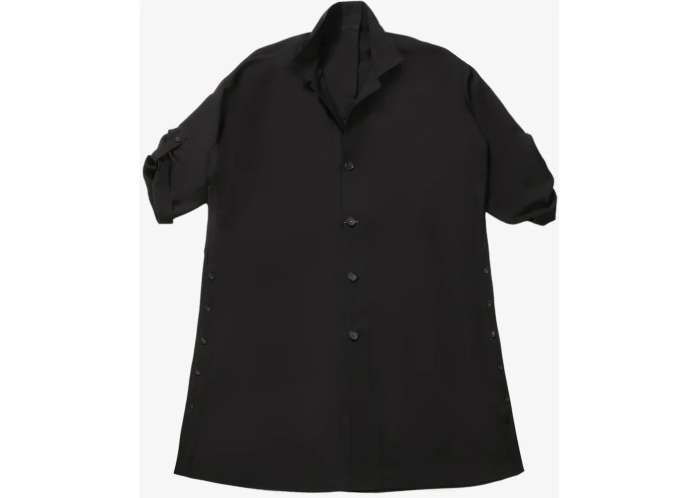 Yohji Yamamoto Side Gather Detail Coat Black